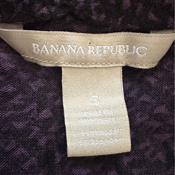 Banana Republic Top Womens Purple Wrap Tunic Stretch Blouse size S - Picture 5 of 6